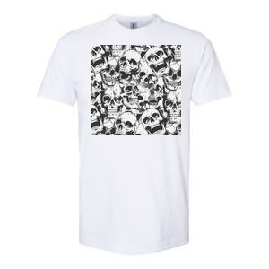 Spooky Deadly Skulls Softstyle CVC T-Shirt