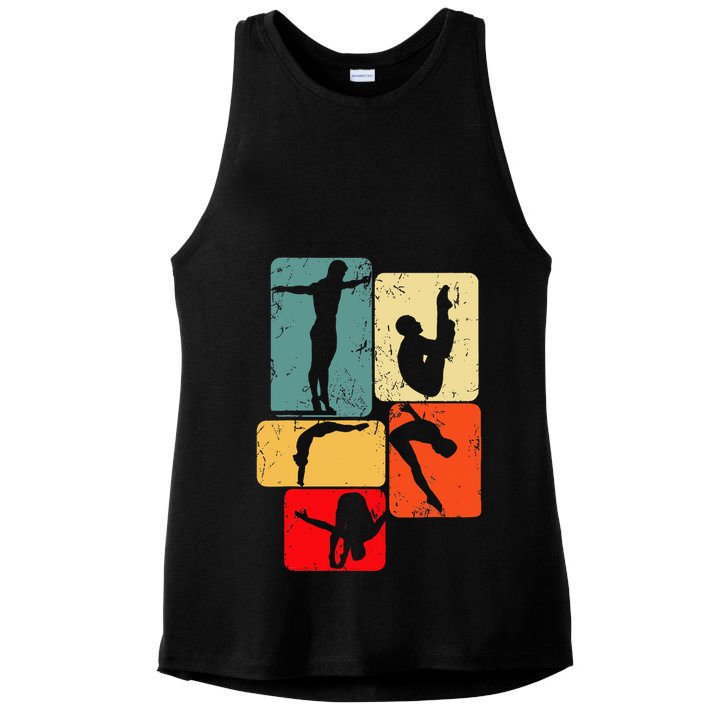 Springboard Diving Springboard Diver Platform Diving Ladies PosiCharge Tri-Blend Wicking Tank