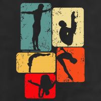 Springboard Diving Springboard Diver Platform Diving Garment-Dyed Fleece Hoodie