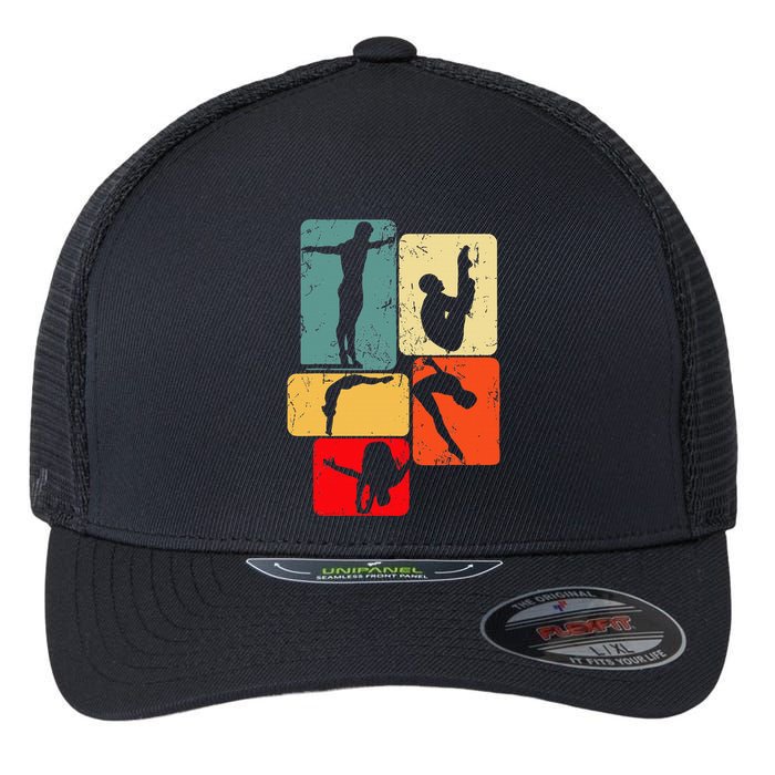 Springboard Diving Springboard Diver Platform Diving Flexfit Unipanel Trucker Cap