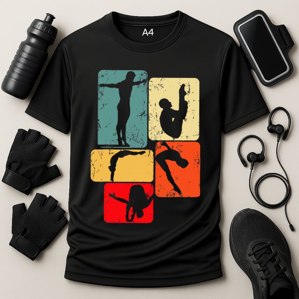 Springboard Diving Springboard Diver Platform Diving Performance Shirt