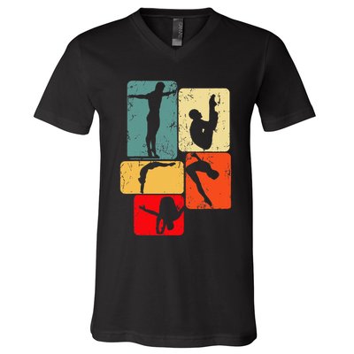 Springboard Diving Springboard Diver Platform Diving V-Neck T-Shirt