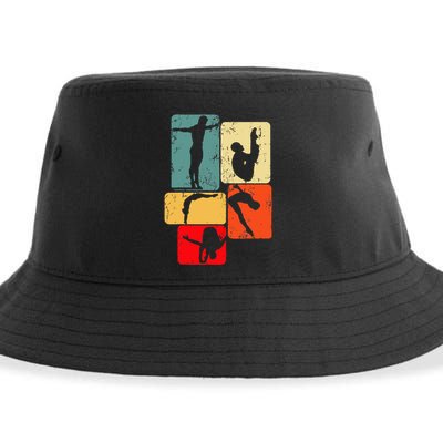 Springboard Diving Springboard Diver Platform Diving Sustainable Bucket Hat