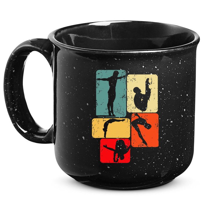 Springboard Diving Springboard Diver Platform Diving 15oz Campfire Ceramic Mug