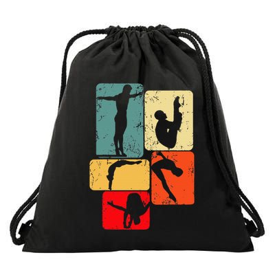 Springboard Diving Springboard Diver Platform Diving Drawstring Bag