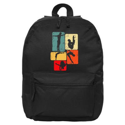 Springboard Diving Springboard Diver Platform Diving 16 in Basic Backpack