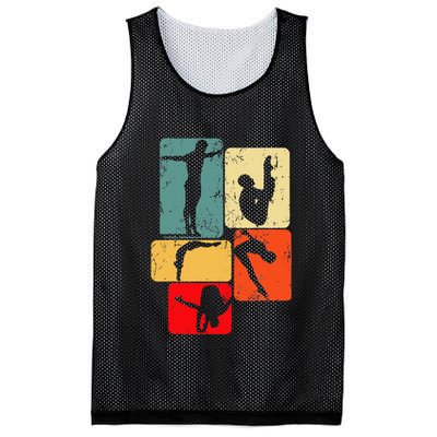 Springboard Diving Springboard Diver Platform Diving Mesh Reversible Basketball Jersey Tank