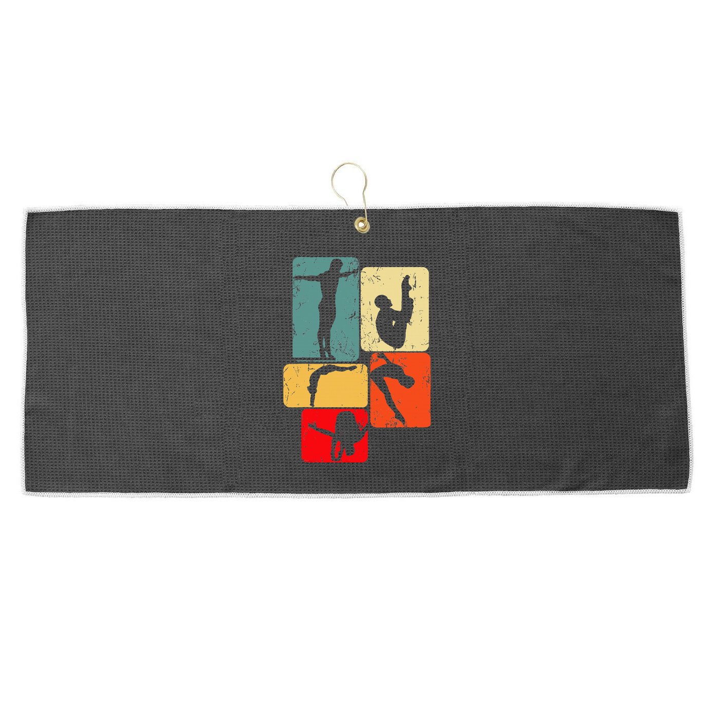 Springboard Diving Springboard Diver Platform Diving Large Microfiber Waffle Golf Towel