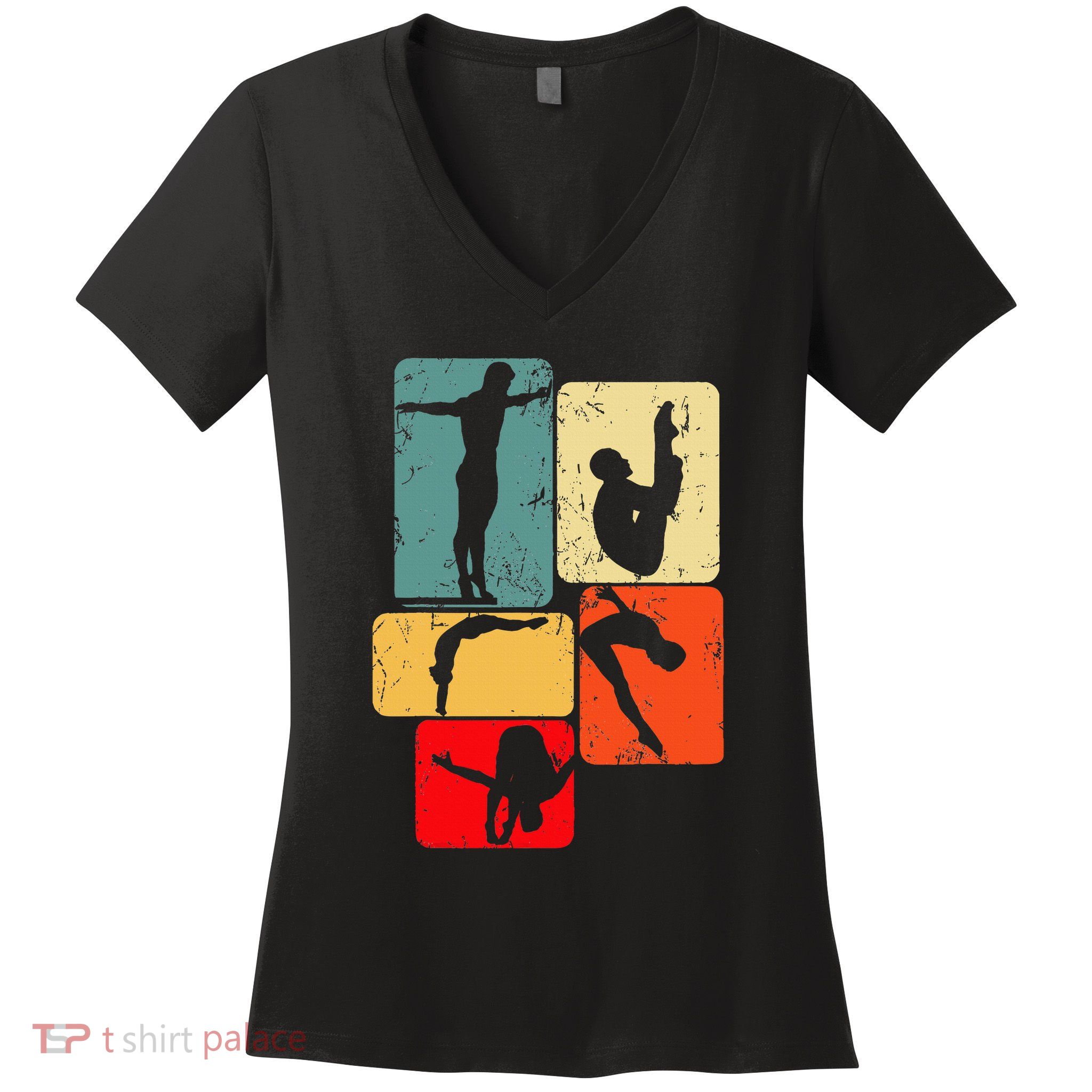 Springboard Diving Springboard Diver Platform Diving Women's V-Neck T-Shirt