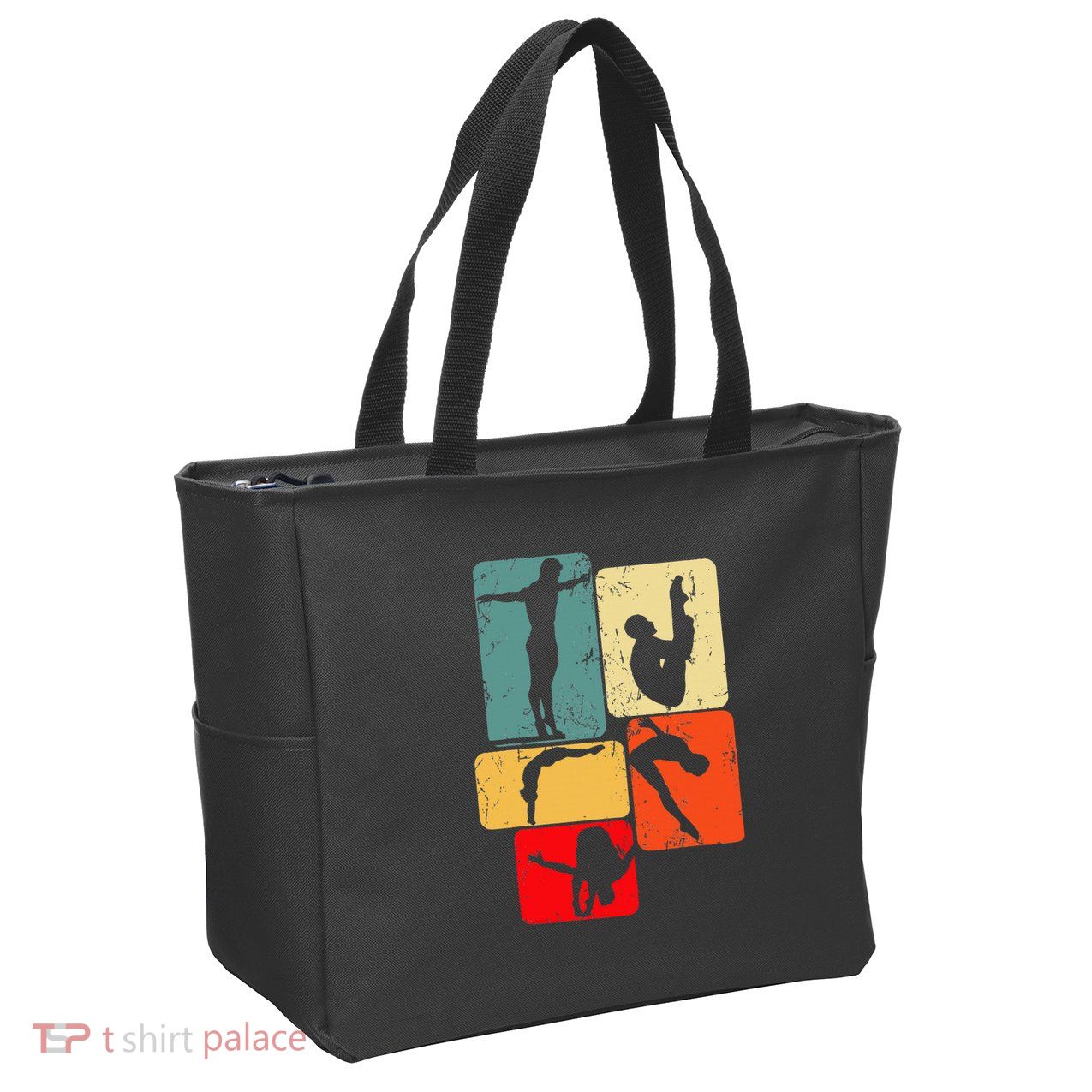 Springboard Diving Springboard Diver Platform Diving Zip Tote Bag
