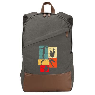 Springboard Diving Springboard Diver Platform Diving Cotton Canvas Backpack