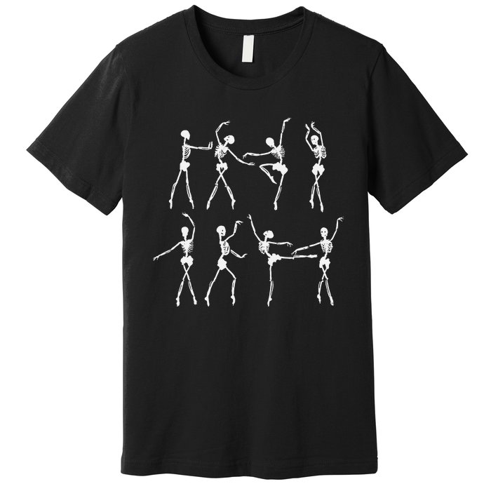 Spooky Dance Skeleton Ballerinas Halloween Costume Premium T-Shirt