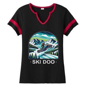 Ski Doo Snowmobile Ladies Halftime Notch Neck Tee