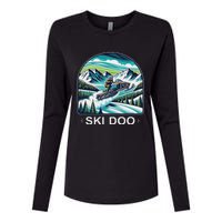 Ski Doo Snowmobile Womens Cotton Relaxed Long Sleeve T-Shirt