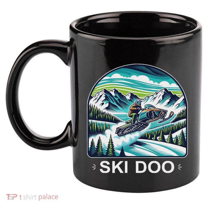 Ski Doo Snowmobile 11oz C Handle Ceramic Mug
