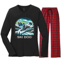 Ski Doo Snowmobile Women's Long Sleeve Flannel Pajama Set 