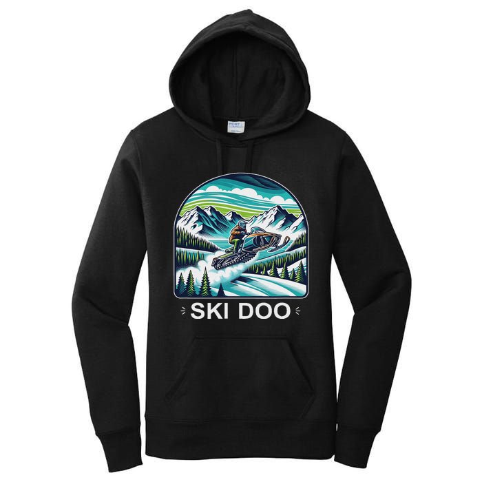 Ski Doo Snowmobile Women's Pullover Hoodie