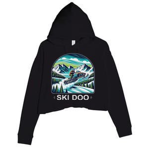 Ski Doo Snowmobile Crop Fleece Hoodie