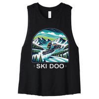 Ski Doo Snowmobile Women's Racerback Cropped Tank