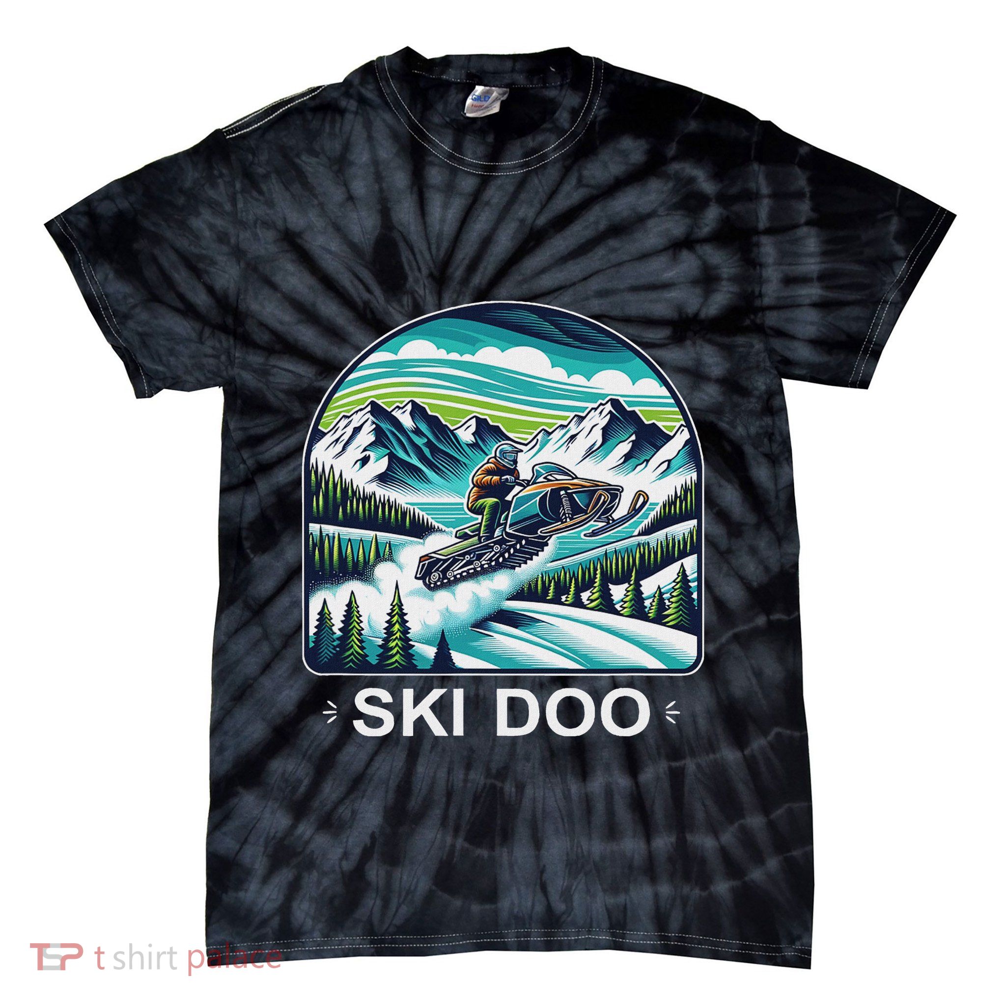 Ski Doo Snowmobile Tie-Dye T-Shirt