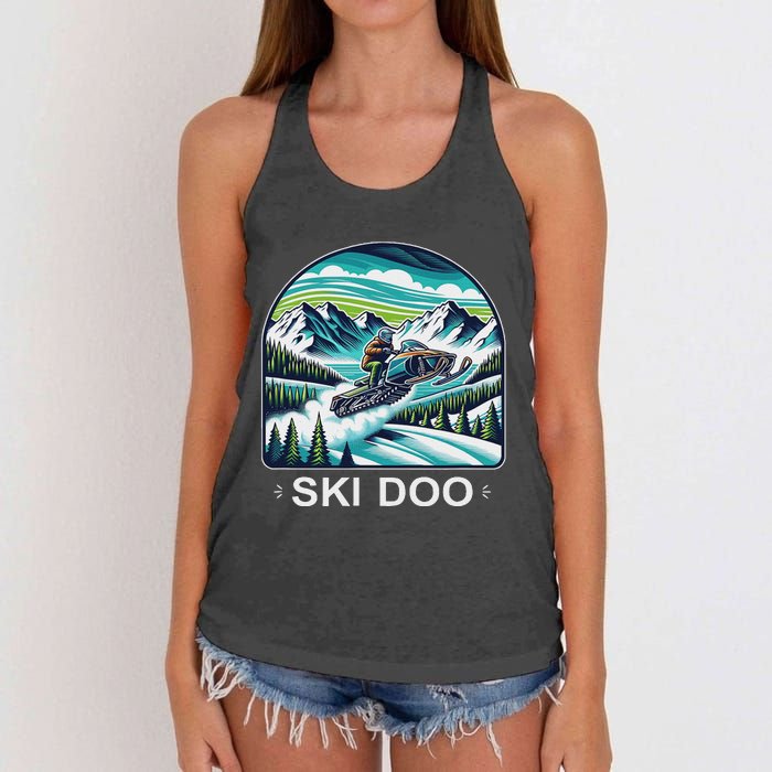 Ski Doo Snowmobile Women's Knotted Racerback Tank