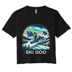 Ski Doo Snowmobile Women's Crop Top Tee