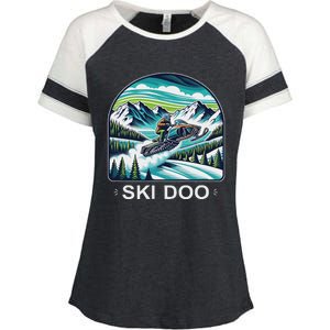 Ski Doo Snowmobile Enza Ladies Jersey Colorblock Tee