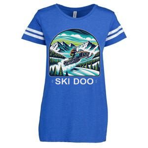 Ski Doo Snowmobile Enza Ladies Jersey Football T-Shirt