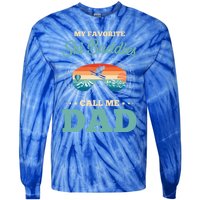 Skier Dad Ski Dad Ski My Favorite Ski Buddies Call Me Dad Cute Gift Tie-Dye Long Sleeve Shirt