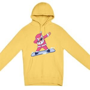 Snowboard Dabbing Santa Claus Funny Christmas Dab Dance Gift Cute Gift Premium Pullover Hoodie