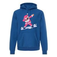 Snowboard Dabbing Santa Claus Funny Christmas Dab Dance Gift Cute Gift Premium Hoodie