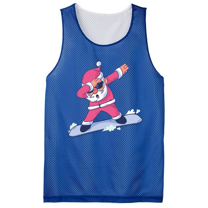 Snowboard Dabbing Santa Claus Funny Christmas Dab Dance Gift Cute Gift Mesh Reversible Basketball Jersey Tank