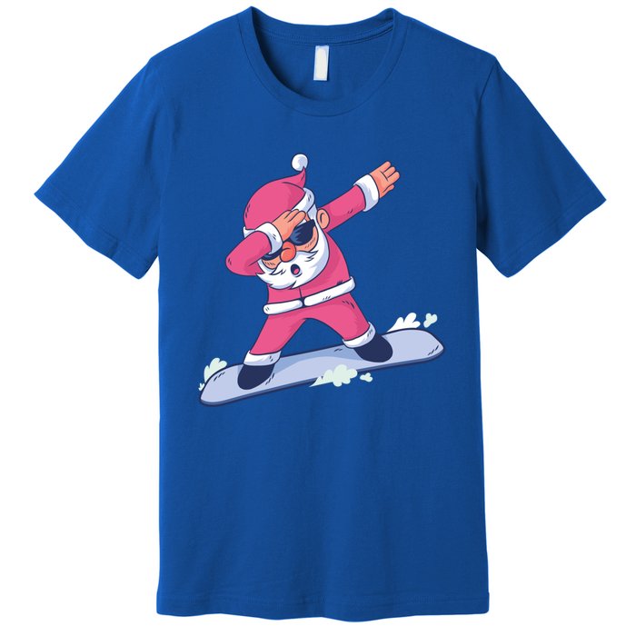 Snowboard Dabbing Santa Claus Funny Christmas Dab Dance Gift Cute Gift Premium T-Shirt