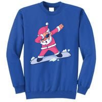 Snowboard Dabbing Santa Claus Funny Christmas Dab Dance Gift Cute Gift Tall Sweatshirt