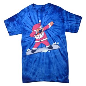 Snowboard Dabbing Santa Claus Funny Christmas Dab Dance Gift Cute Gift Tie-Dye T-Shirt