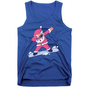 Snowboard Dabbing Santa Claus Funny Christmas Dab Dance Gift Cute Gift Tank Top