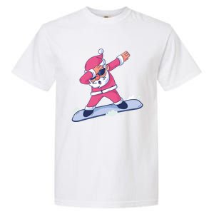 Snowboard Dabbing Santa Claus Funny Christmas Dab Dance Gift Cute Gift Garment-Dyed Heavyweight T-Shirt