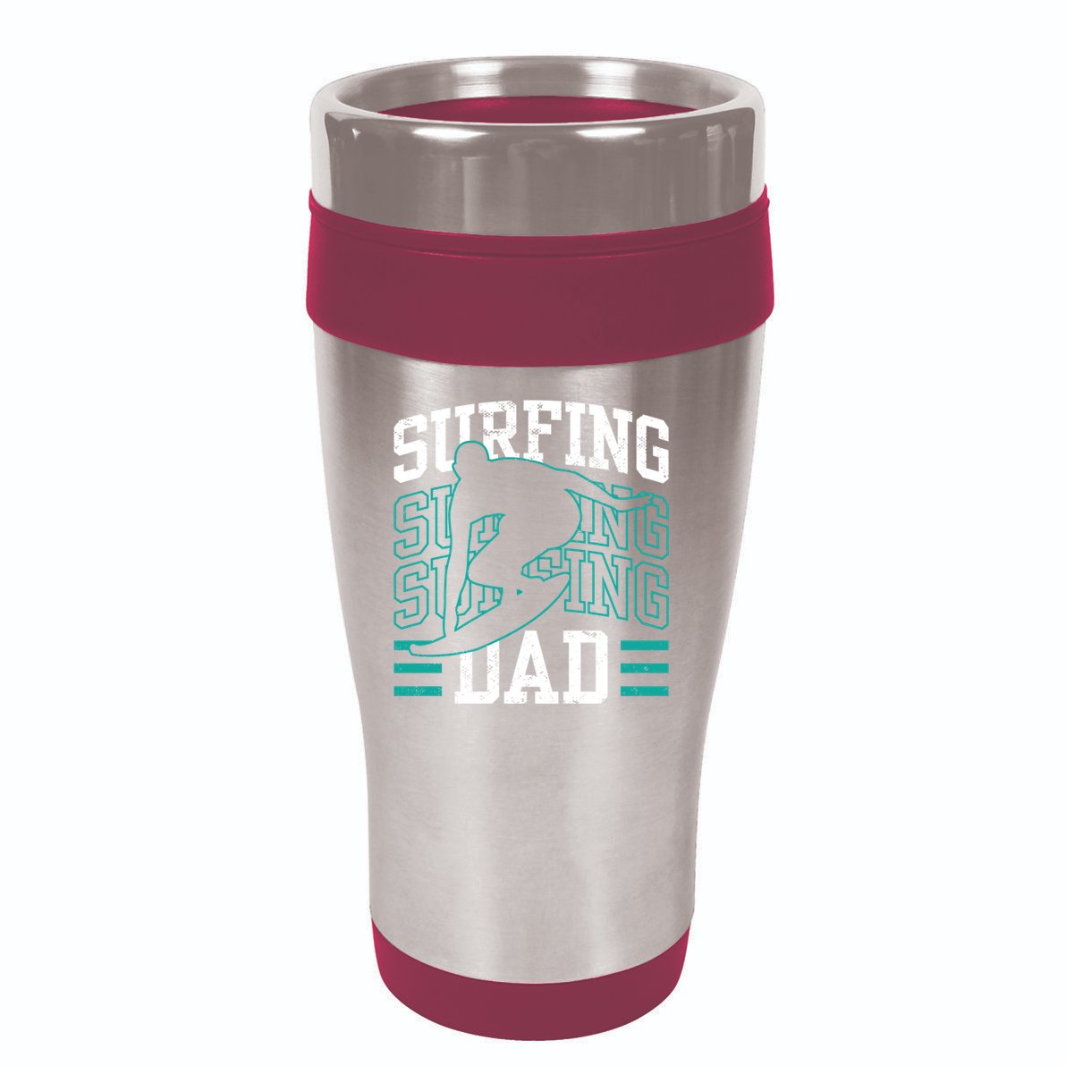 Surfing Dad Surf Surfboard Sayings Surfer Father Daddy Papa Gift 16oz Travel Tumbler