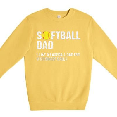 Softball Dad Premium Crewneck Sweatshirt