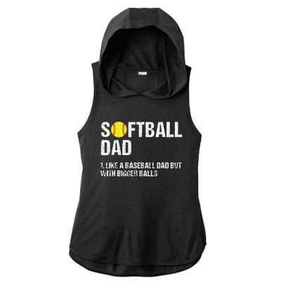 Softball Dad Ladies PosiCharge Tri-Blend Wicking Draft Hoodie Tank