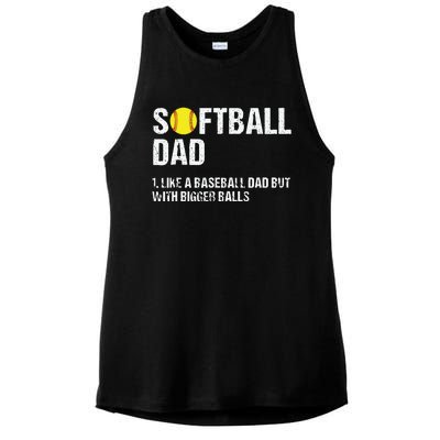 Softball Dad Ladies PosiCharge Tri-Blend Wicking Tank