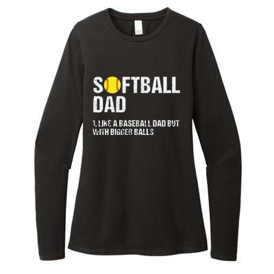 Softball Dad Womens CVC Long Sleeve Shirt