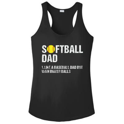 Softball Dad Ladies PosiCharge Competitor Racerback Tank