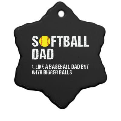 Softball Dad Ceramic Star Ornament