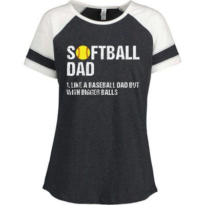 Softball Dad Enza Ladies Jersey Colorblock Tee