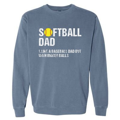 Softball Dad Garment-Dyed Sweatshirt