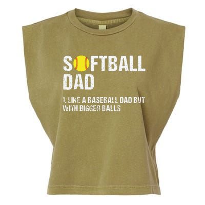 Softball Dad Garment-Dyed Women's Muscle Tee