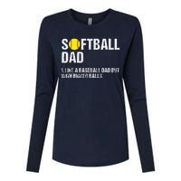 Softball Dad Womens Cotton Relaxed Long Sleeve T-Shirt