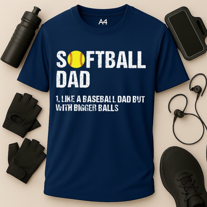 Softball Dad Cooling Performance Crew T-Shirt