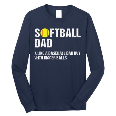 Softball Dad Long Sleeve Shirt